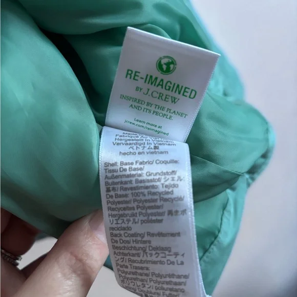 J. Crew Seafoam Quilted Puffer Jacket - Picture 6 of 7